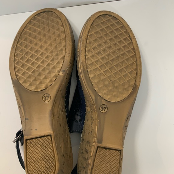 Size 7 Ladies Volks Walkers Navy Shoes - Orthopedic Comfort and Genuine … - Picture 3 of 3